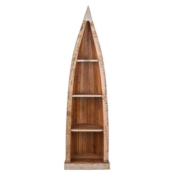 Longshore Tides Mabry 190Cm H x 32Cm W Solid Wood Boat Bookcase Wayfair.co.uk